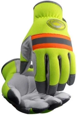 Hi-Viz 50/50 Leather Work Glove – Lg