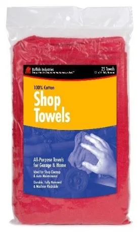 Buffalo All-Purpose Cotton Shop Towels – 25PK