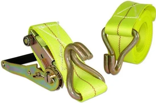 2" X 20' Ratcheting Cargo Strap HD J-Hook