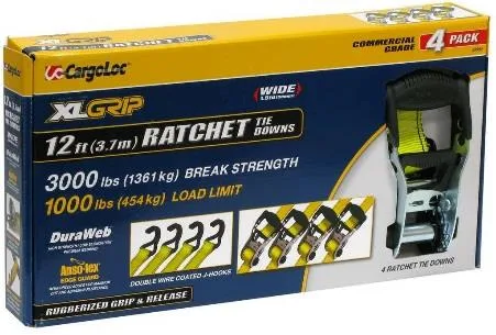 Cargoloc 4PK Xlgrip 1.5" X 12ʹ J-Hook