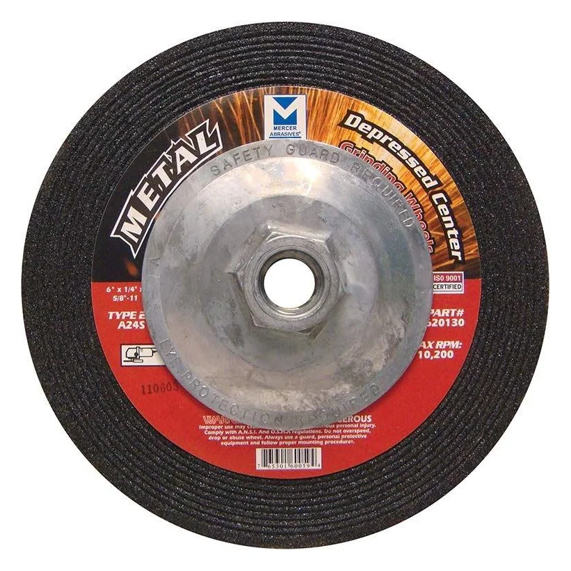 6"X1/4"X5/8-11 Grnd Whl Metal T27