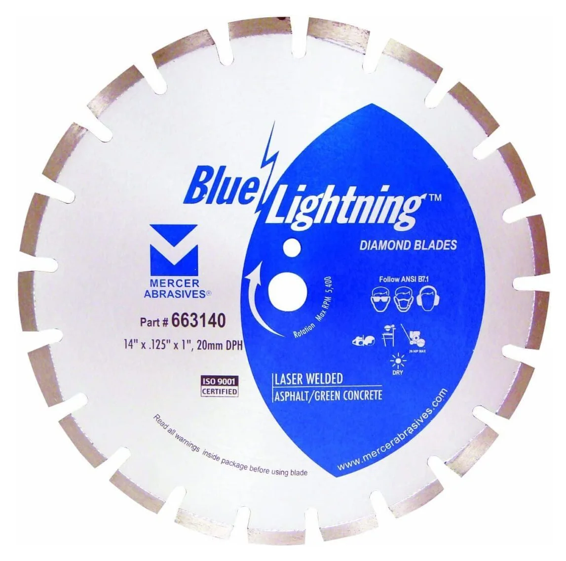 14" Segmented Laser Weld Diamond Blade