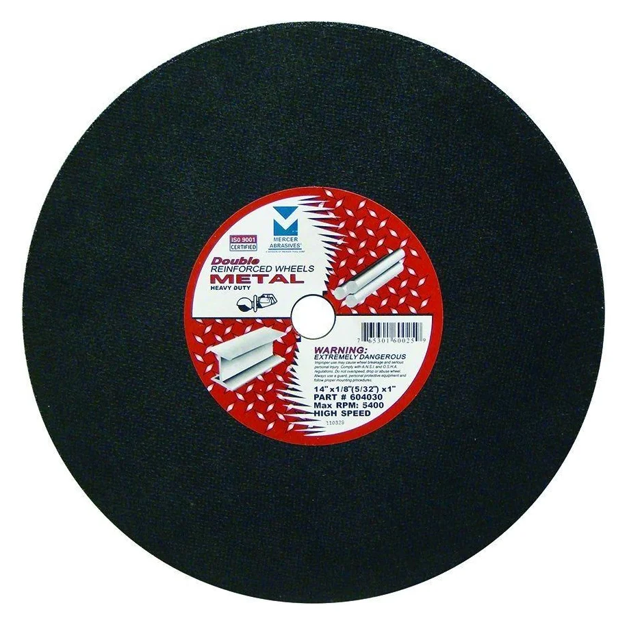 Mercer 14" X 5/32" X 1" DR Metal Gas Saw Wheel T1