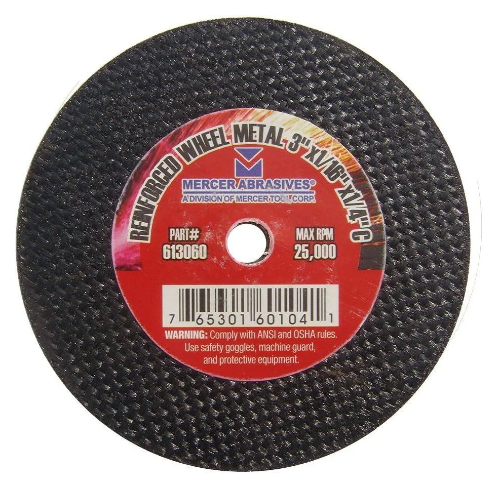 3" X 1/16ʺ X 1/4" Metal Cut-Off Wheel T1