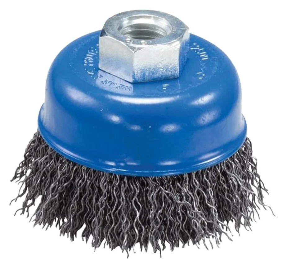 4" X 5/8"-11 Crimped Wire Cup W/hub
