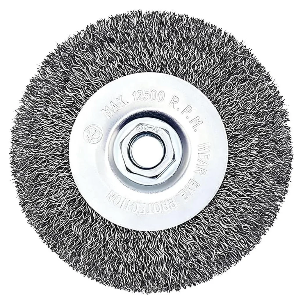 4" X 5/8"-11 Crimped Wire Wheel W/hub