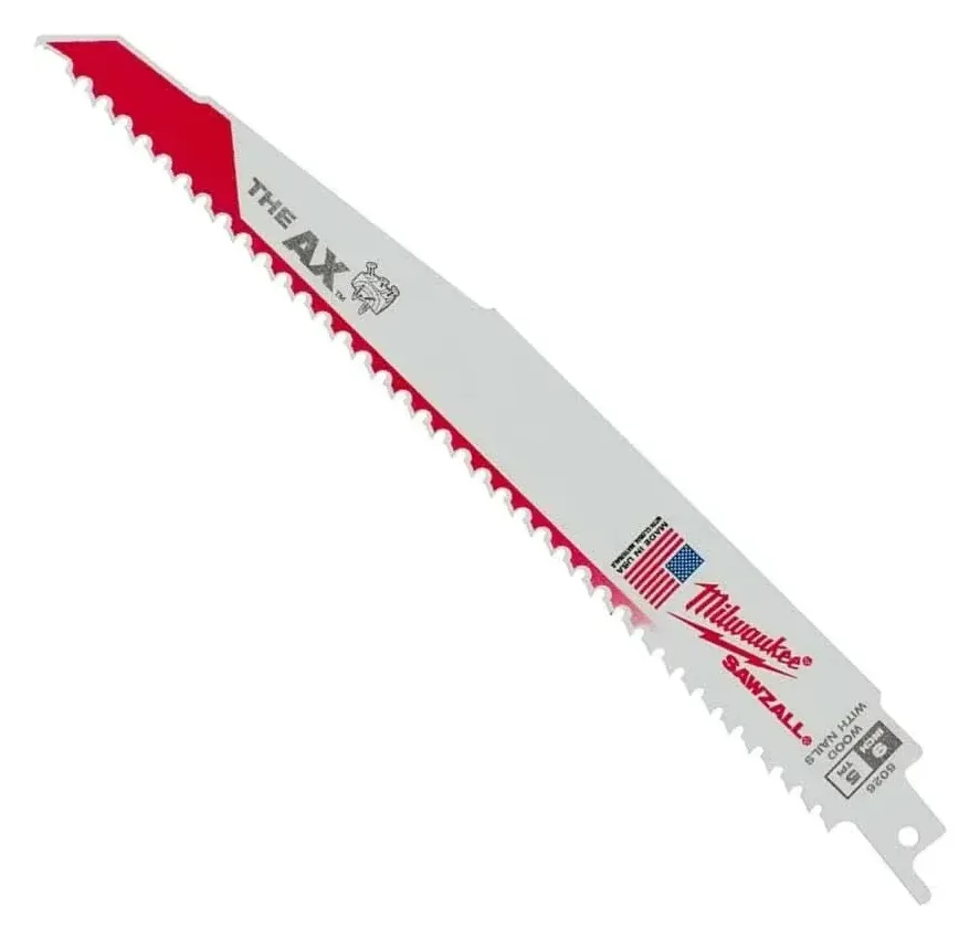 Milwaukee Ax Sawzall Blade 9" X 5TPI