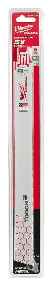 Milwaukee Torch Sawzall Blade 12" X 18TPI