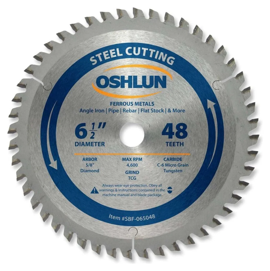 6.5" 48T Carbide Tip Saw Blade – Steel/metal