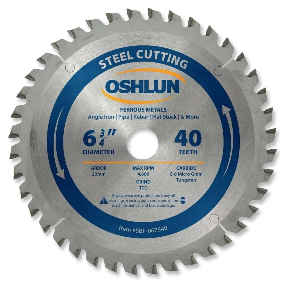 6.75ʺ 40T Carbide Tip Saw Blade – Steel/metal