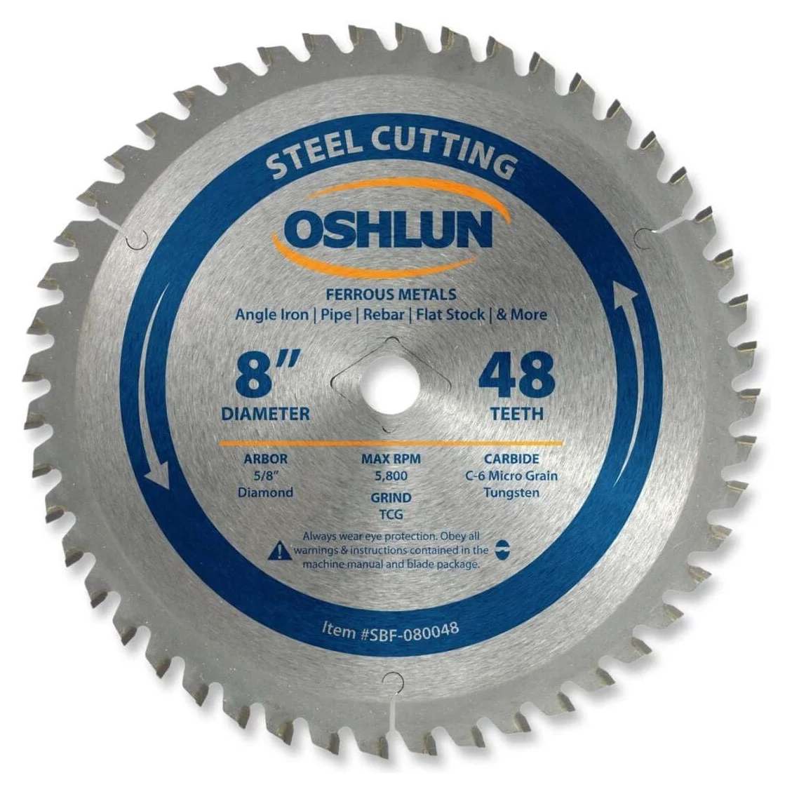 8ʺ 48T Carbide Tip Saw Blade – Steel/metal