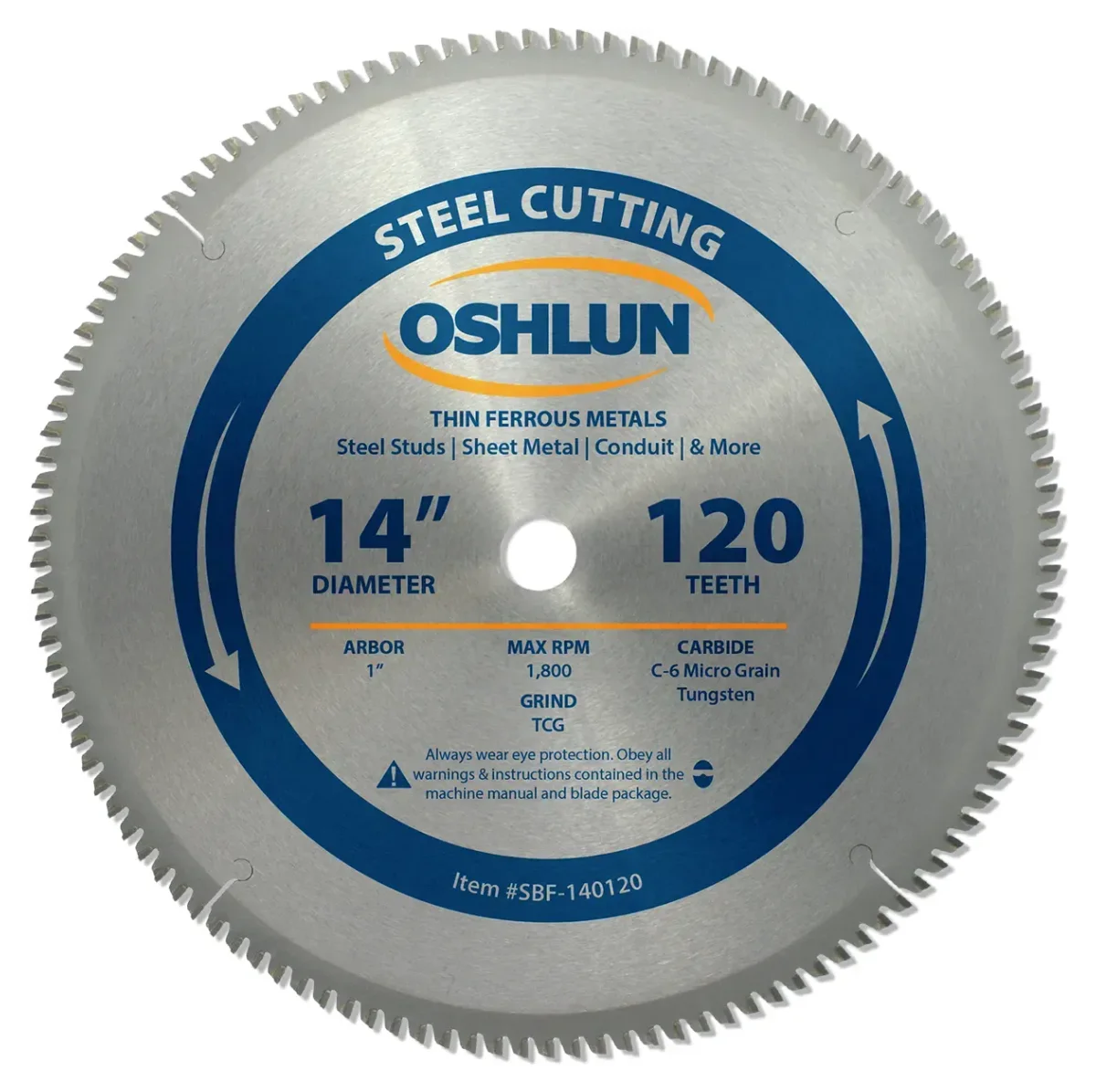 14" 120T Carbide Tip Saw Blade – Steel/metal