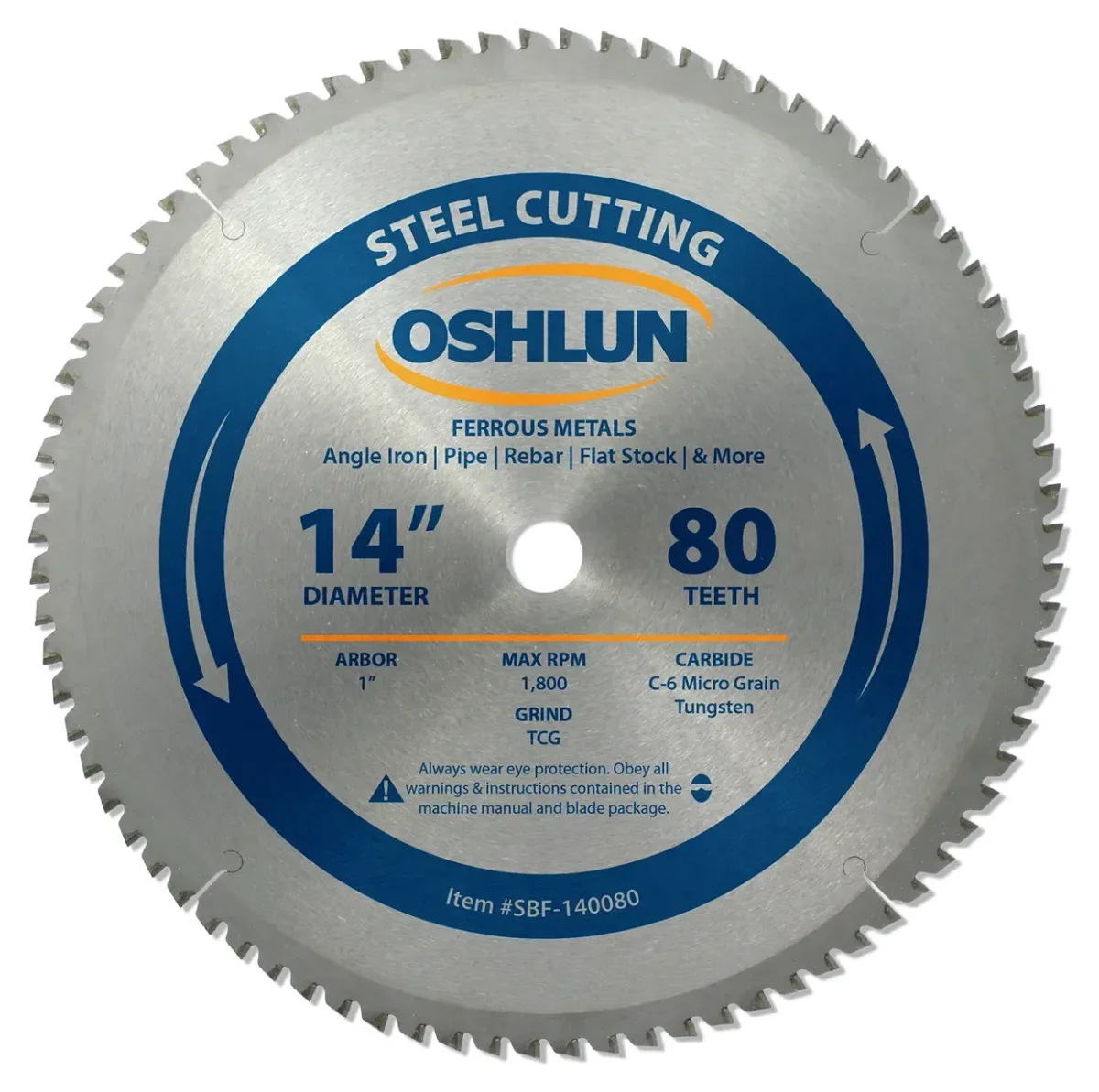 14" 80T Carbide Tip Saw Blade – Steel/metal