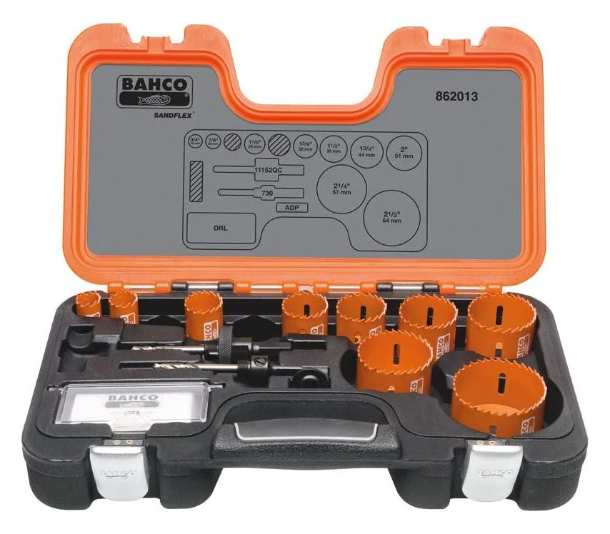 13 PC Bahco Bi-Metal Professional Holesaw Set
