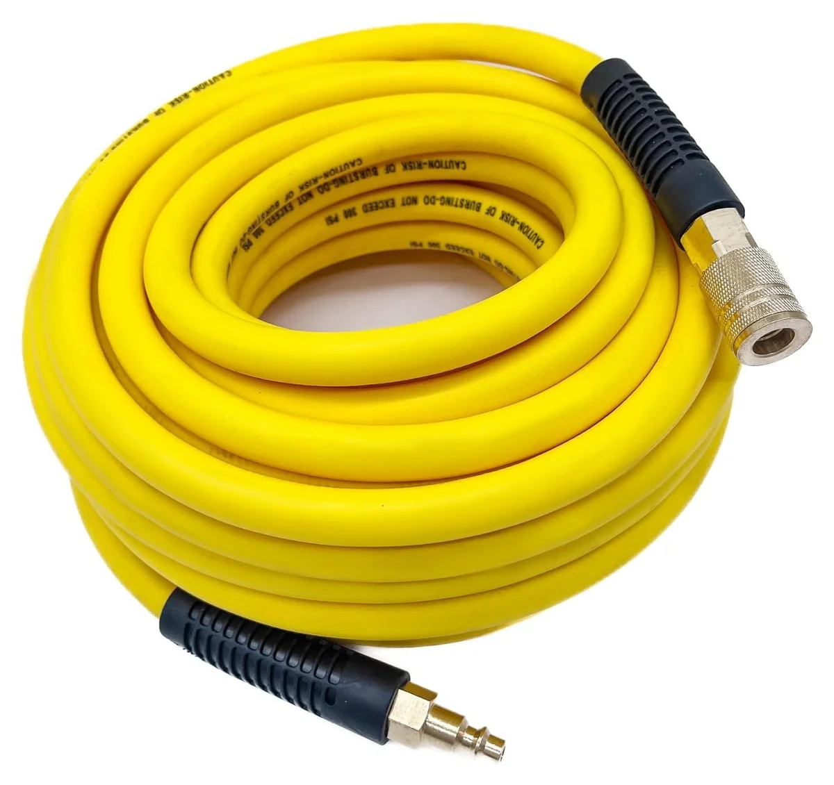 3/8" X 50' X 1/4" NPT Yellow Rubber Air Hose