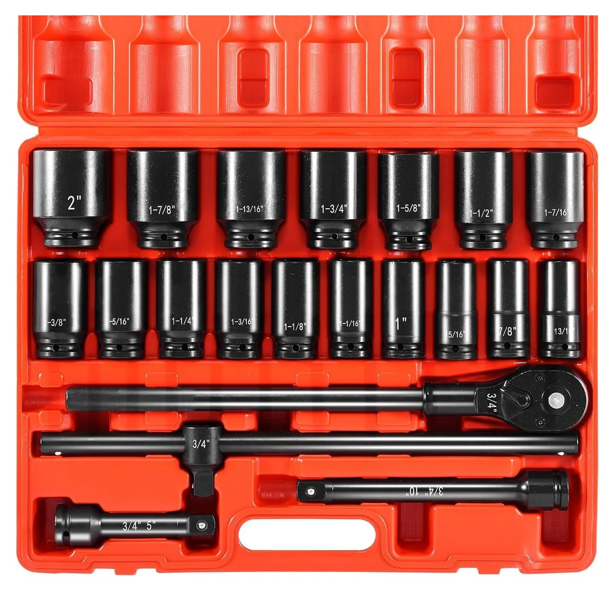 22PC 3/4" DR Deep Impact Socket Set – SAE
