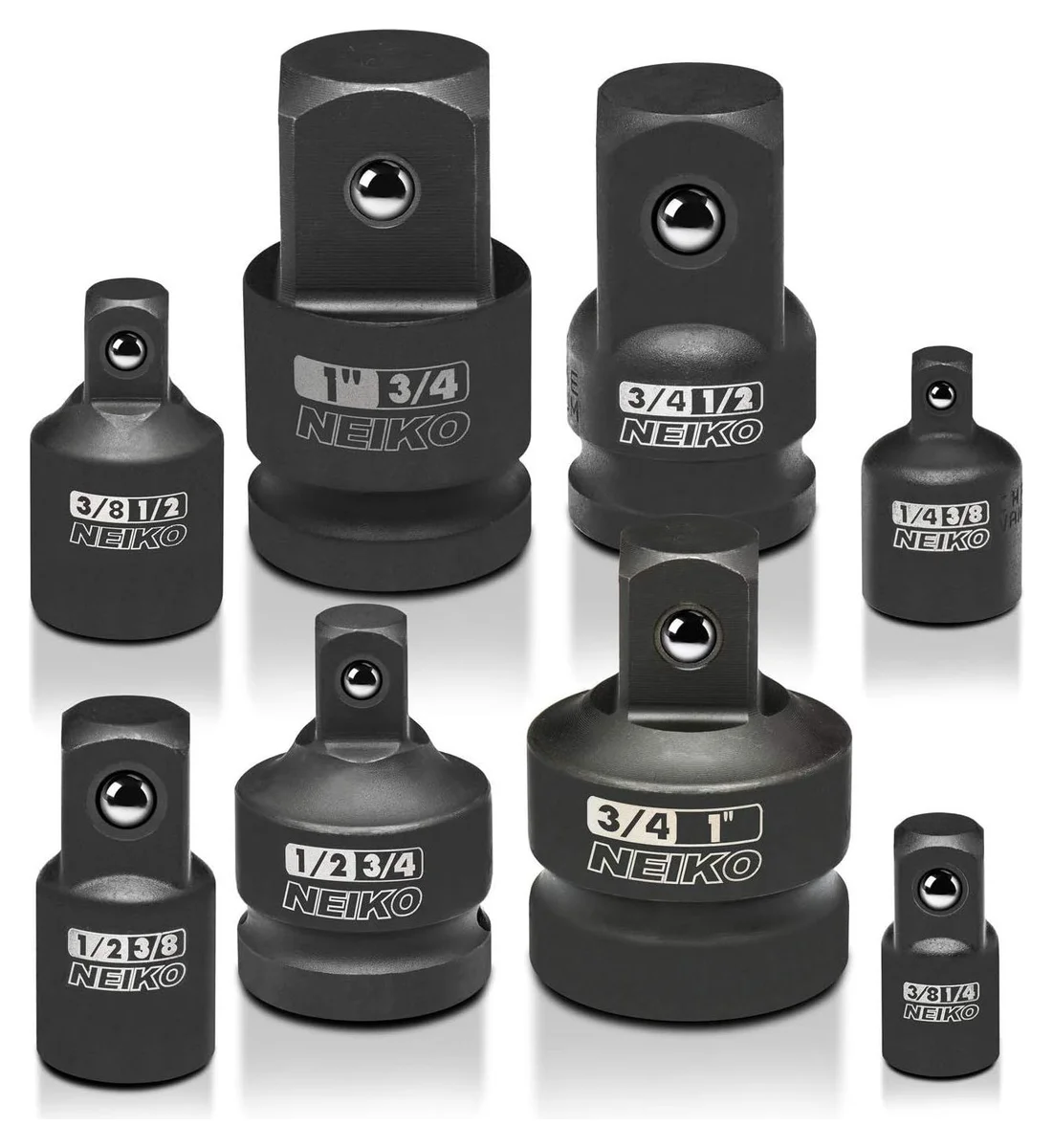 8PC Imp Adapter Set Male & Female 1/4"-1"