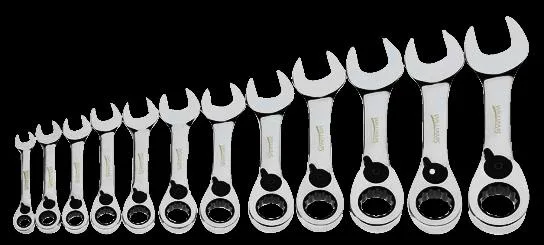 8PC Ratcheting Combo Wrench Set - SAE