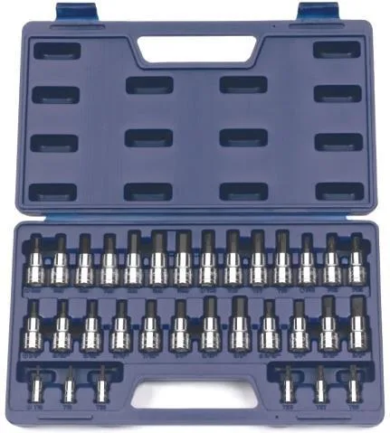 JHW 1/4" & 3/8" DR 32PC Multi-Bit Socket Set