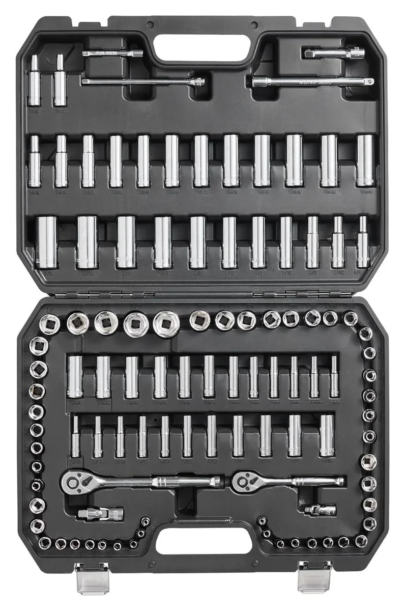 JHW 3/8" DR 79PC Deluxe Socket & Bit Set - Sae/mm