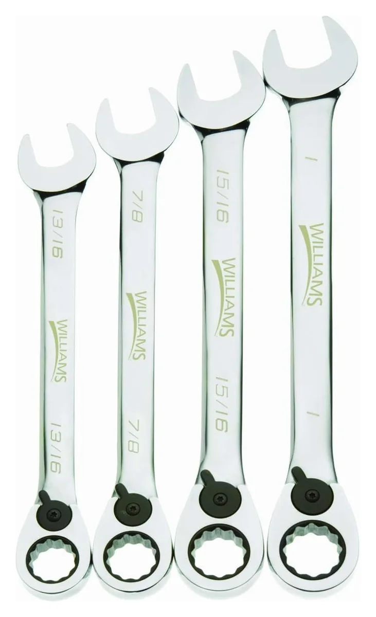 4PC Ratcheting Combo Wrench Set- SAE
