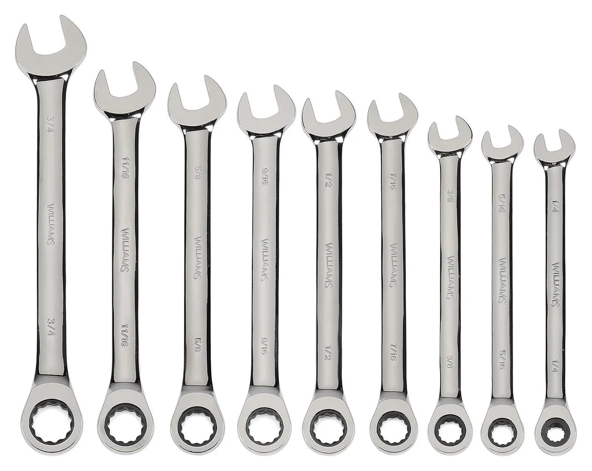 JHW 9PC Combo Ratchet Wrench – SAE
