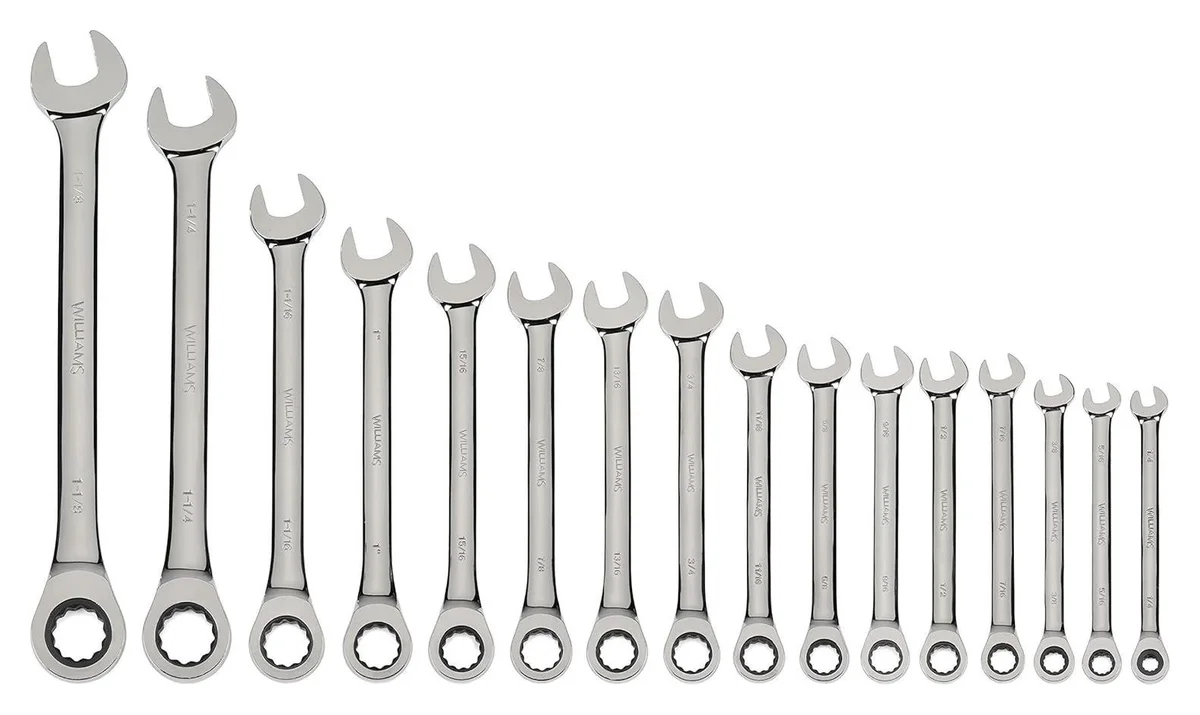 JHW 11PC Combo Ratcheting Wrench - SAE