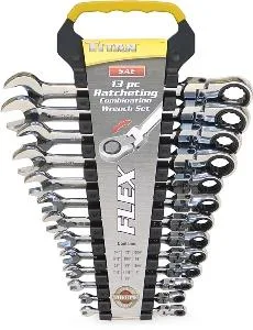 Titan 13PC Flex-Head Ratchet Wrench Set – SAE