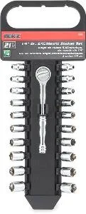 Titan 21PC 1/4" Sae/mm Socket Set