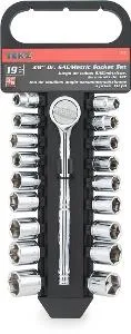 Titan 19PC 3/8" Sae/mm Socket Set