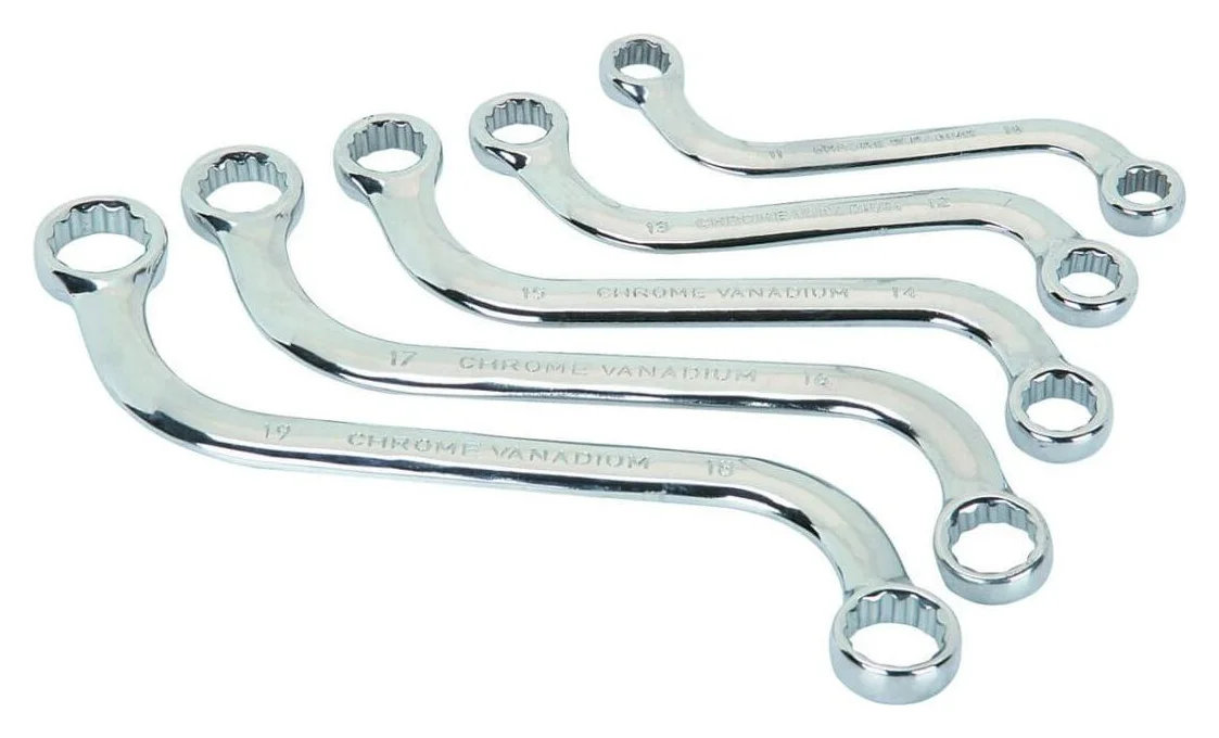 5PC S-Type Box End Wrench Set Metric