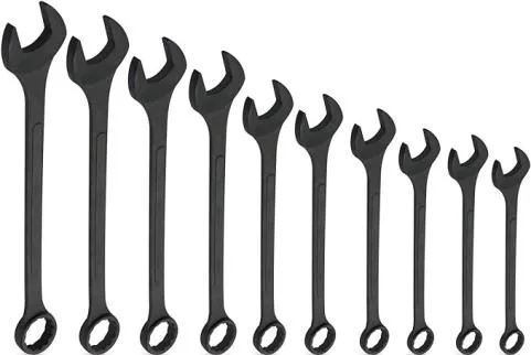 10PC Jumbo Black Oxide Combo Wrench Set – SAE