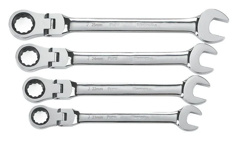 4PC Flex-Head Gear Wrench Set – SAE (temporary Disco)
