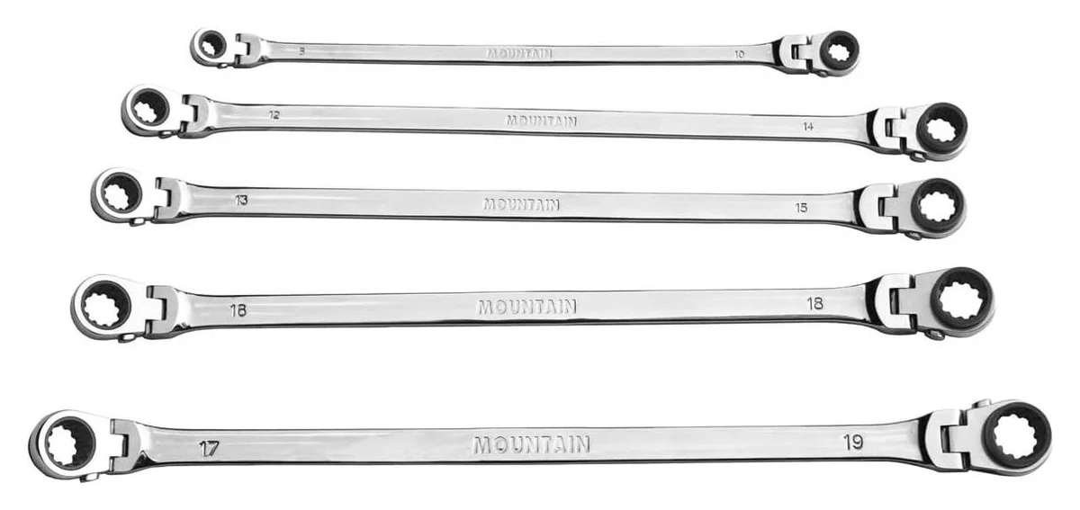 5PC Offset Ratchet Wrench Set - MM