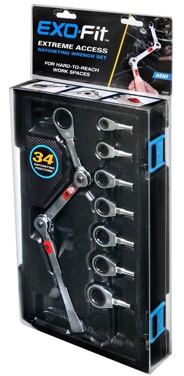 Exo-Fit 9PC Xtrm Access Wrnches MM