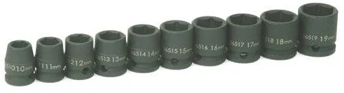 3/8" DR 10PC Impact Socket Set- MM