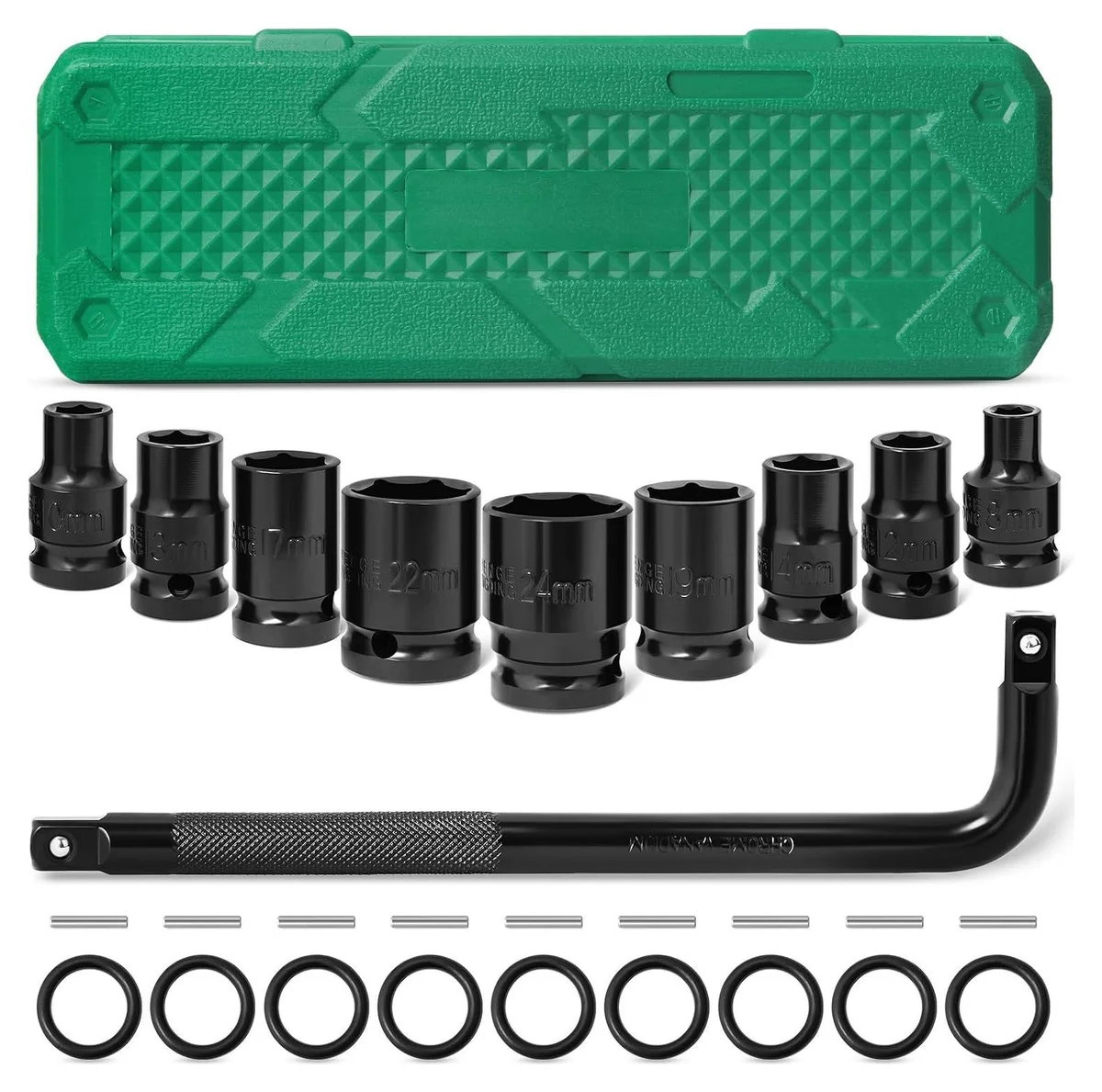 JHW 1/2" DR 10PC Impact Sockets – MM