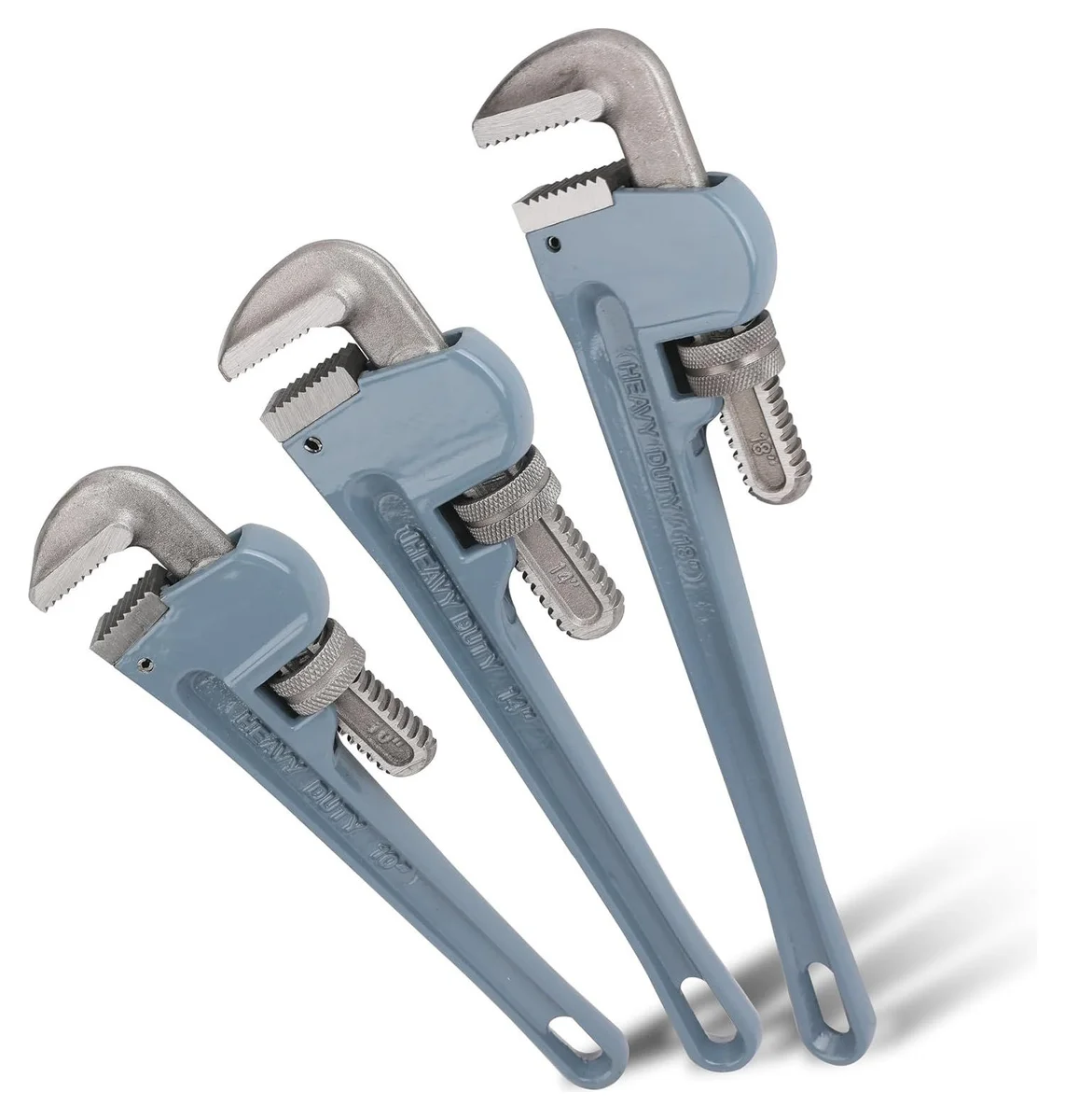 JHW 3PC HD Cast Iron Pipe Wrench Set