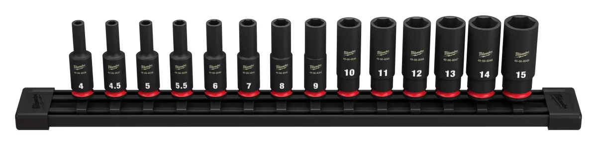 Milwaukee 1/4" 14PC Impact Socket Set Deep MM