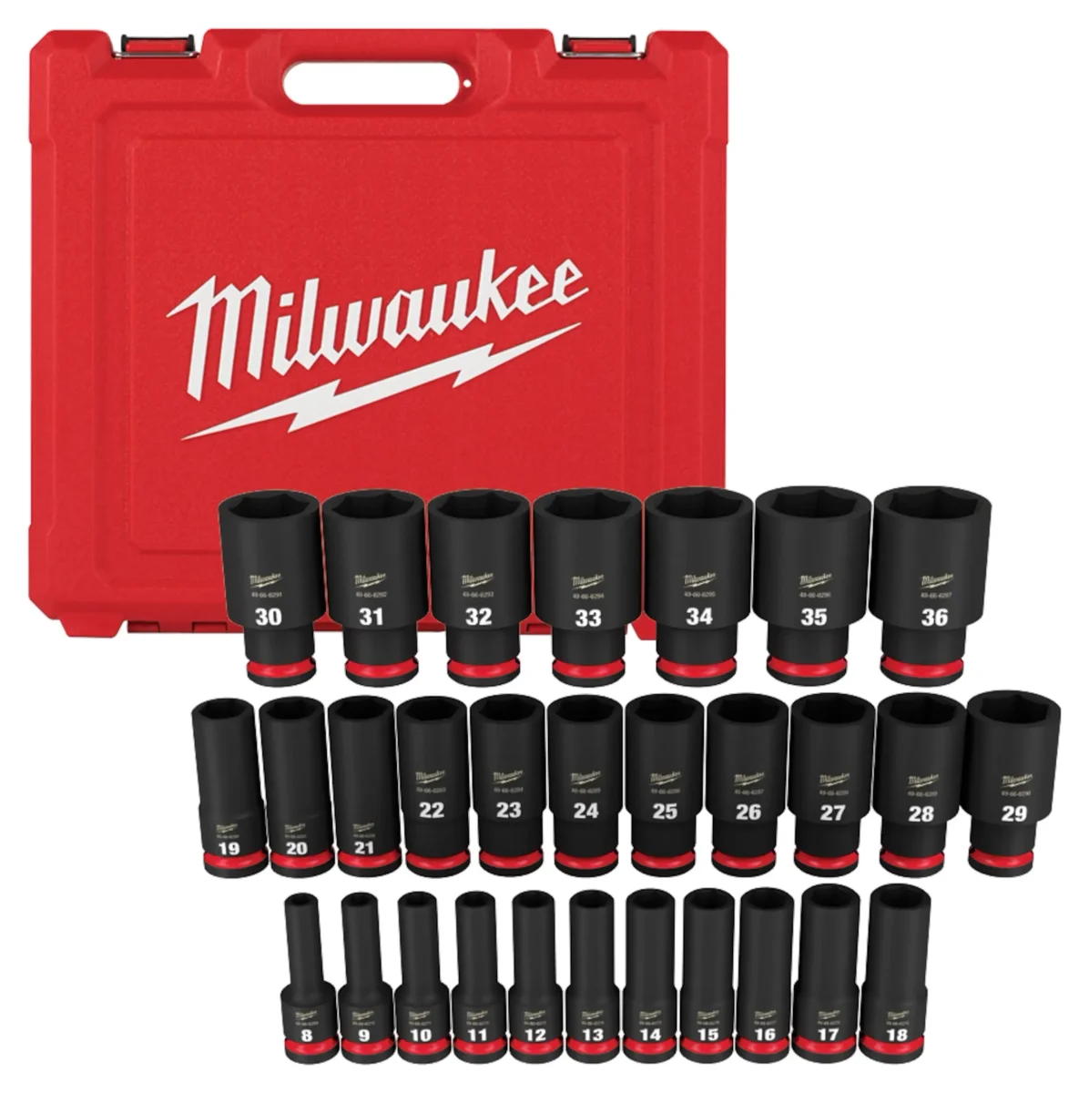 Milwaukee 1/2" 29PC Impact Socket Set Deep MM