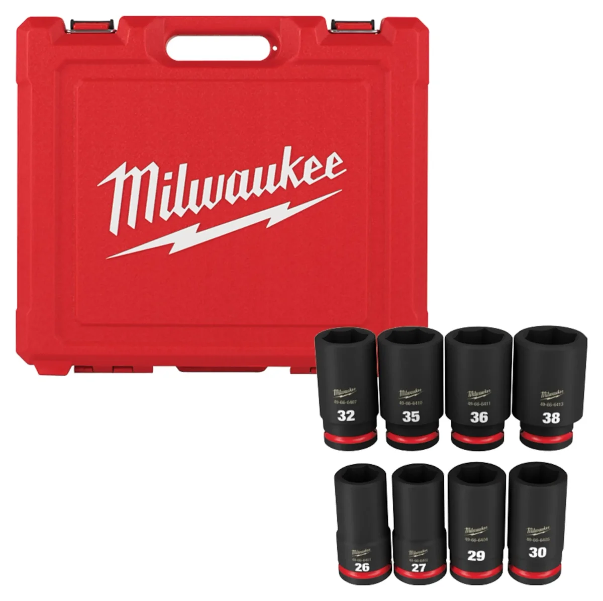 Milwaukee 3/4" 8PC Impact Socket Set Deep MM