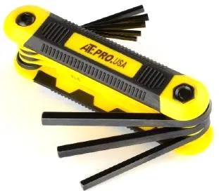 8PC Folding Hex Key Set – SAE