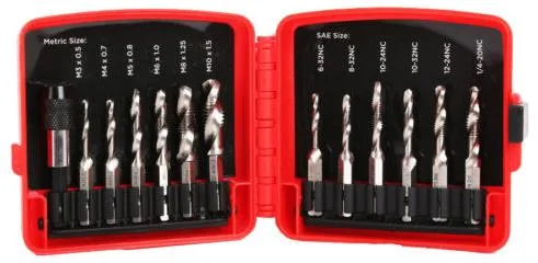 13PC Hex Shank Drill-N-Tap Bit Set