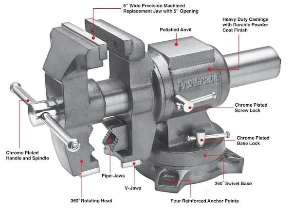 5" Multi-Purpose Workshop Pro-Grade XL Vise