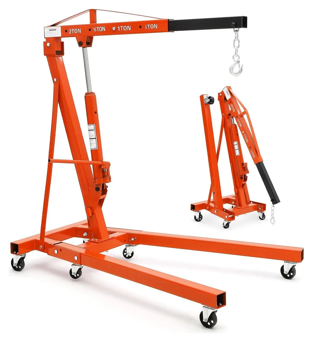 2 Ton Double Pump Folding Cherry Picker