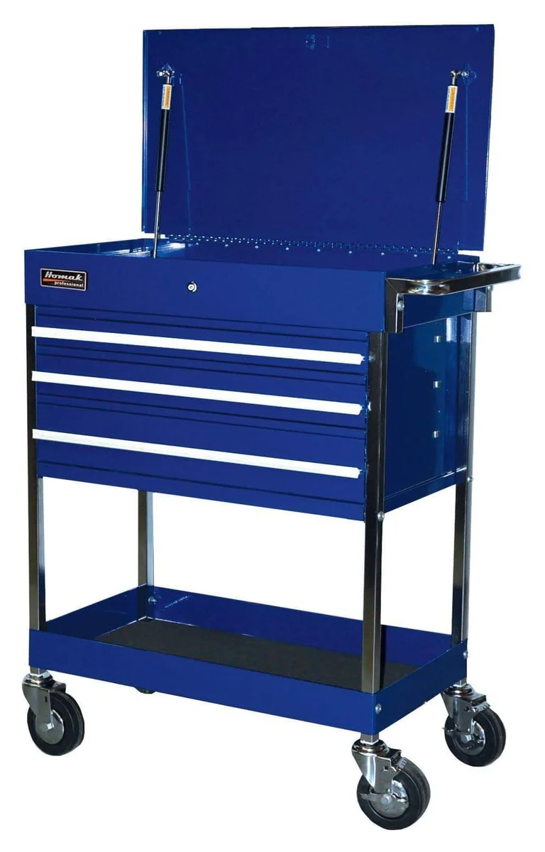 JHW 3-DRAWER Service Tool Cart Blue