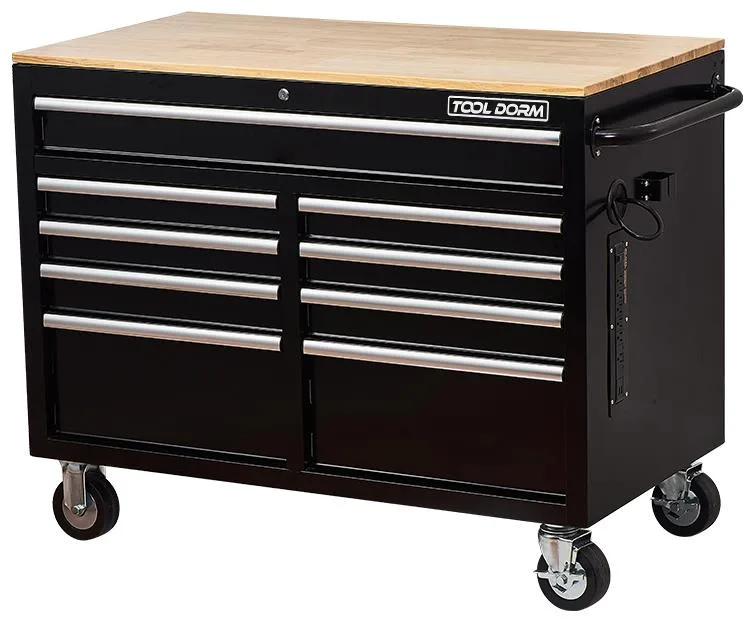 46" 9-DRAWER Rolling Tool Cabinet - Black