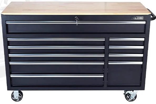 56" 10-DRAWER Rolling Tool Cabinet - Black