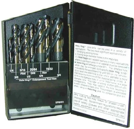 8PC Magnum Black & Gold Hole Hog Set