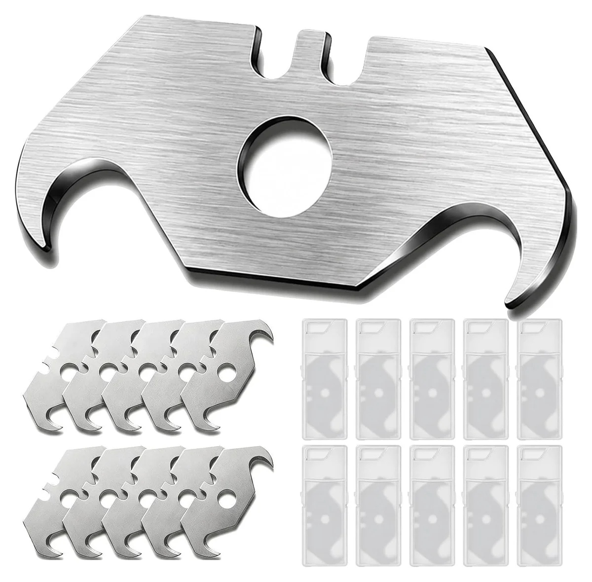 Hook Style Utility Knife Blades - 100 Pack